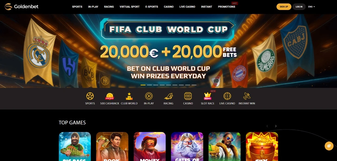 GoldenBet Homepage