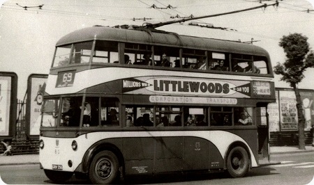 Kingston upon Hull Corporation Transport - Sunbeam W Trolleybus - GRH 356- Black& White